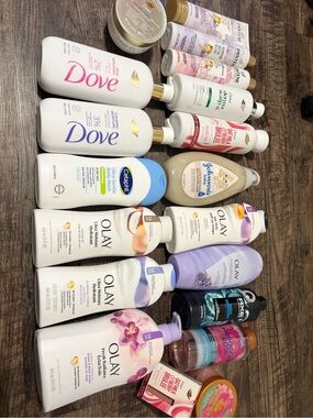 Assorted Dove, Olay & Body Care Bundle - White, Purple, Pink, Blue